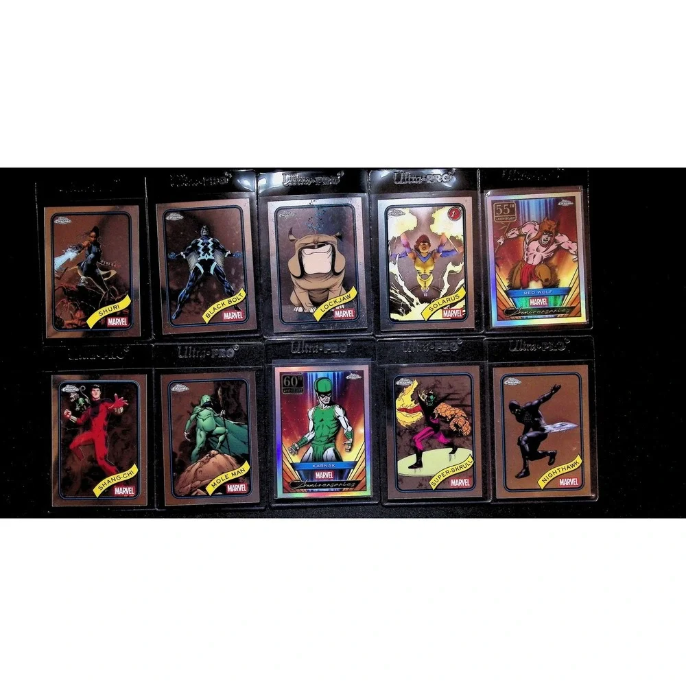 Marvel Black Bolt Shuri Shang-Chi Super-Skrull Karnak Nighthawk Red Wolf Card Lo